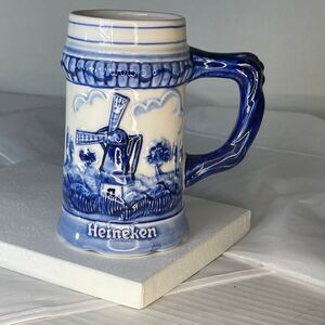 VTG Delft Blue ceramic Heineken beer stein